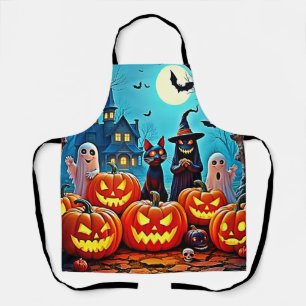 Tablier Haunted Halloween conception de nuit