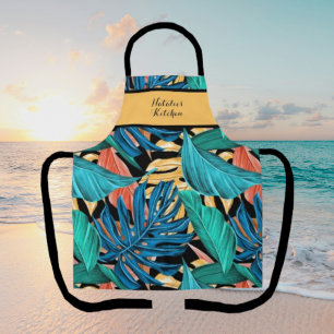 Tablier Hawaiian Sunrise Beach Colorful Tropical Apron