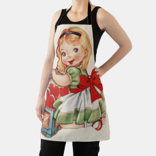 Tablier Heart Girl Enfant Retro Enfants mignons
