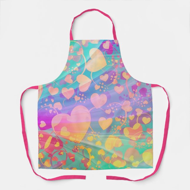 Tablier Heart Love Motif Pastel Design (Recto)