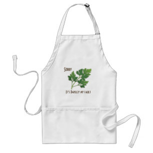 Tablier Herb Pun, Désolé, c'est Parsley My Fault Apron