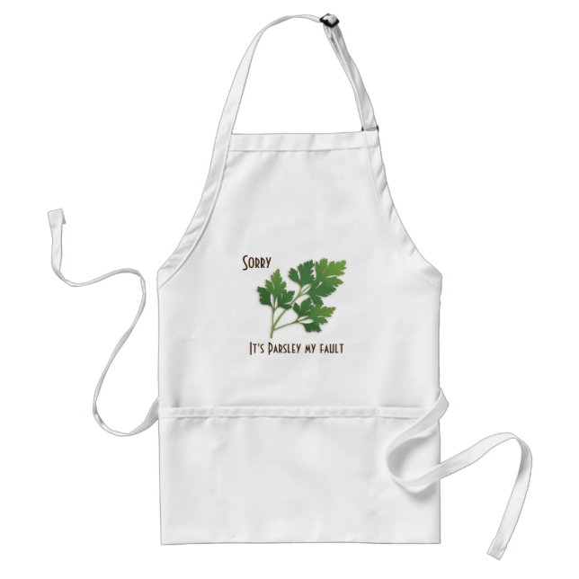 Tablier Herb Pun, Désolé, c'est Parsley My Fault Apron (Devant)
