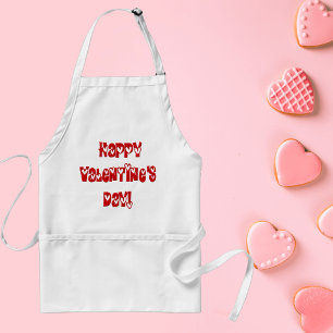 Tablier Heureuse Sainte-Valentin avec coeur