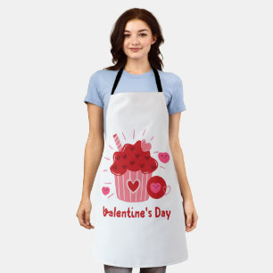 Tablier Heureuse Sainte-Valentin - Coeurs rouges Images mi