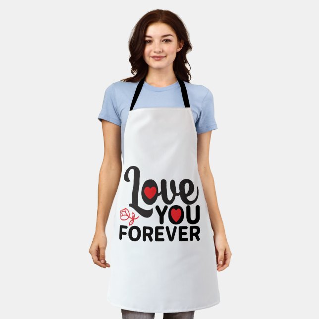 Tablier Heureuse Sainte-Valentin - Vous Aimez Pour Toutes  (Porté)