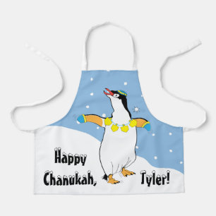 Tablier Heureux Chanukah Penguin Apron
