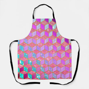 Tablier Hexagon en forme de diamant doré en Pastel V