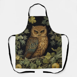 Tablier hibou Art nouveau dans la forêt
