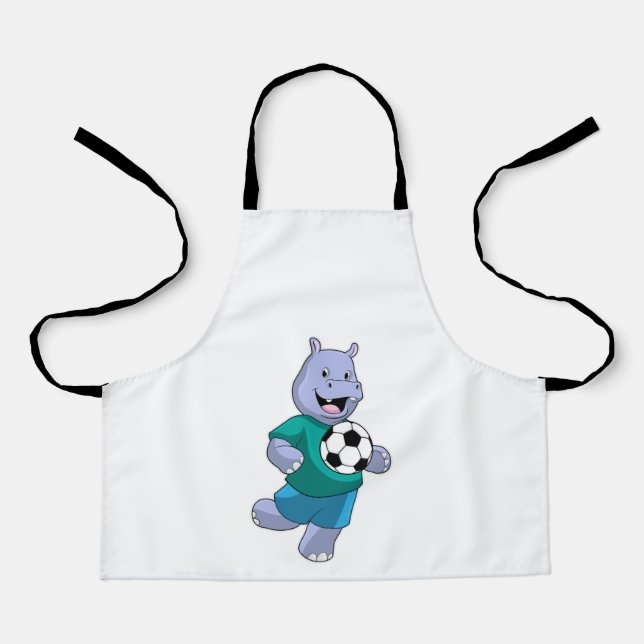 Tablier Hippo comme joueur de football avec Soccer (Recto)