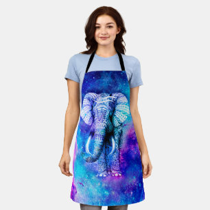 Tablier Hipster Elephant Nebula Space