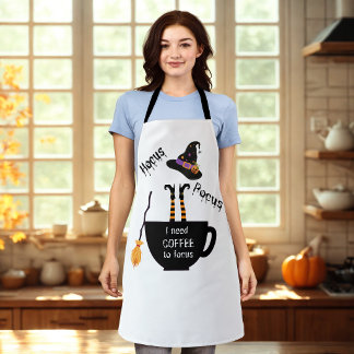 Tablier Hocus Pocus J'ai besoin de café pour me concentrer