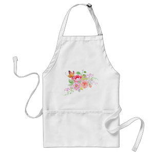 Tablier holiES - Bouquet de fleurs de printemps d'aquarell