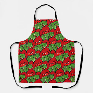 Tablier Holly Feuilles Holly baies de vacances plaisir bot