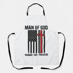 Tablier Homme de Dieu Croix Patriotique Design de Chemise