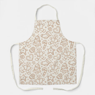 Tablier Homme en pain d'épices beige Noël Bohème Neutre
