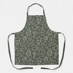 Tablier Homme en pain d'épices de Noël vintage traditionne