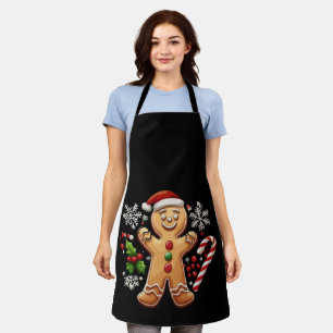 Tablier Homme en pain d'épices festif Illustration de cook