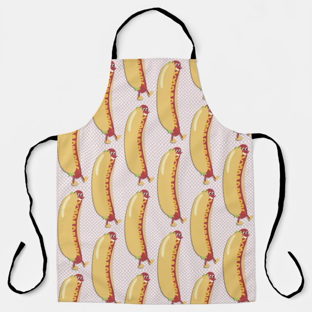 Tablier Hot Diggity Chien Fun Cheeky Retro Caractère (Recto)