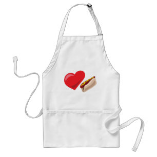 Tablier Hot-dogs d'amour ! Personnalisable :