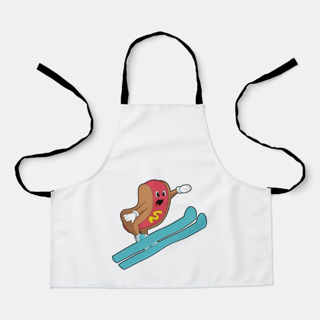 Tablier Hotdog as Ski jumper with Ski.PNG (Recto)