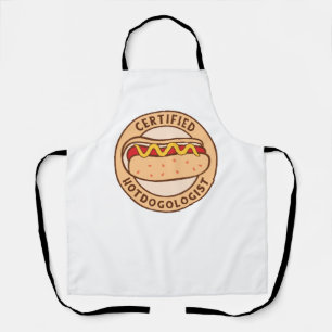 Tablier Hotdogologue certifié Funny Hot Amoureux des chien