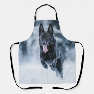 Tablier Housse de couette Black German Shepherd dans la ne