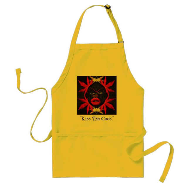 Tablier humoristique "embrassez cuisinier" (Devant)