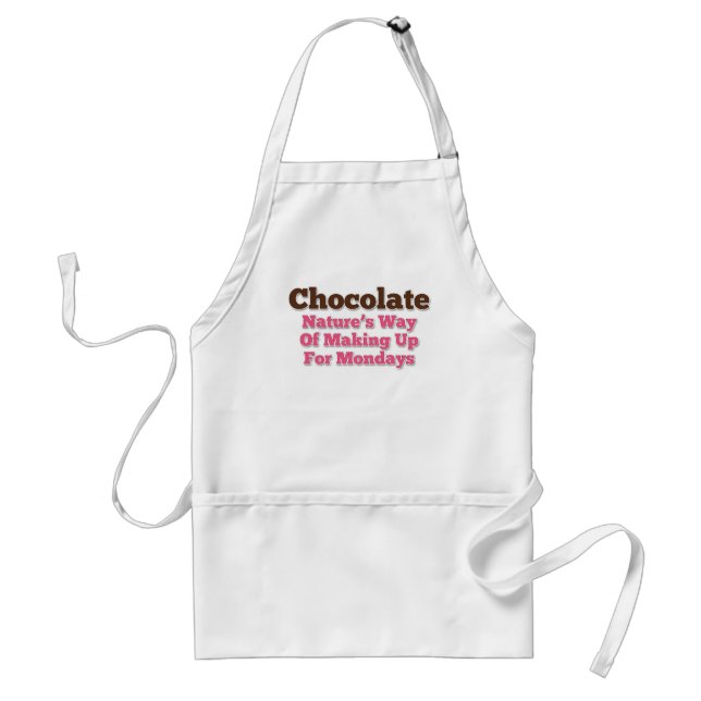 Tablier Humour au chocolat : (Devant)