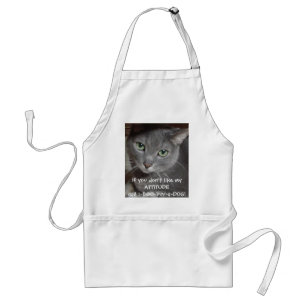 Tablier Humour d'attitude de chat bleu russe