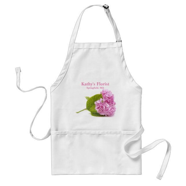 Tablier Hydrangea Rose Entreprise / Fleur pour usage perso (Devant)