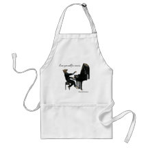 Hyena Piano Music Pianist Imaginaire Art Apron