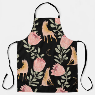 Tablier Hyena & Protea : Motif Vintage foncé