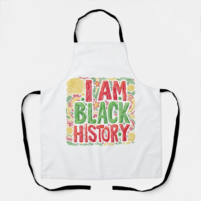 Tablier I Am Black History - Black Activisme (Recto)