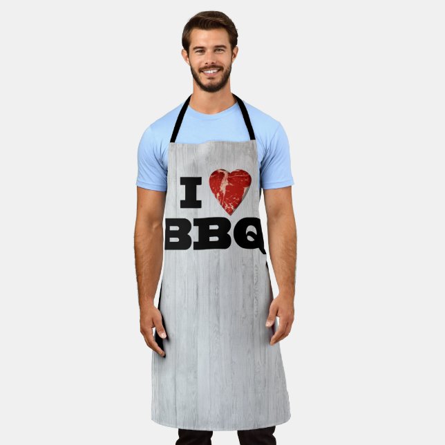 Tablier I Heart BBQ, Funny Beef Steak Grill (Porté)