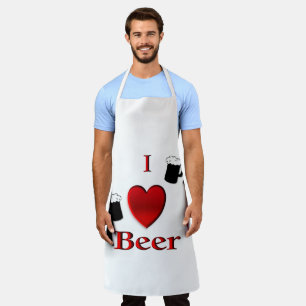 Tablier I Heart Beer Design