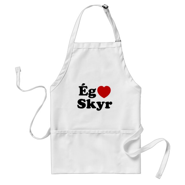 Tablier I Heart (Love) Skyr [Ég Elska Skyr] Islandais (Devant)