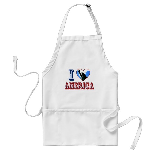 Tablier I Love America Liberty Statement Slogan (Devant)