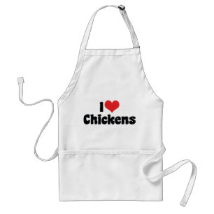 Tablier I Love Coeur Poulets - Poulets Amoureux