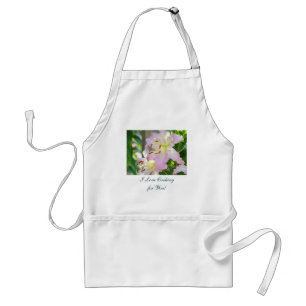 Tablier I Love Cooking for You! apron Pink Lily Flowers