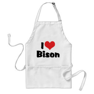 Tablier I Love Heart Bison