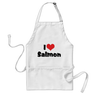 Tablier I Love Heart Saumon - Fish Lover