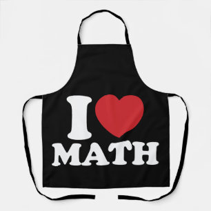 Tablier I Love Math I Heart Super Retro