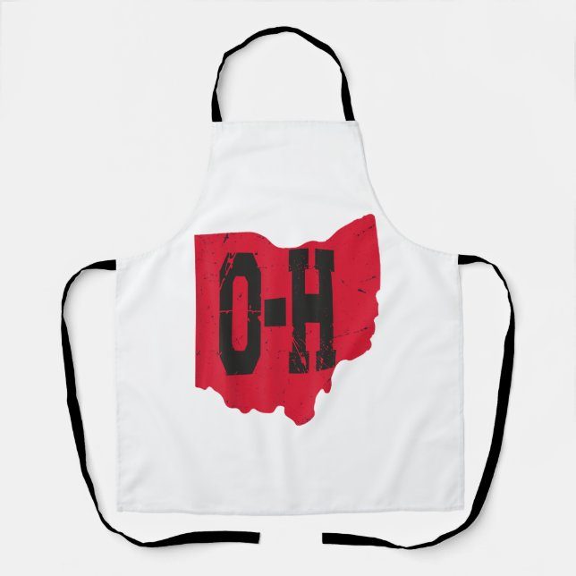 Tablier I Love My Ohio Home Script Ohio Buckeye State (Recto)