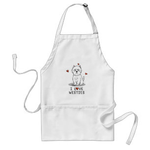 Tablier I Love Westies - West Highland White Terriers Cute