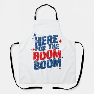 Tablier Ici pour le Boom 4 juillet Patriotic