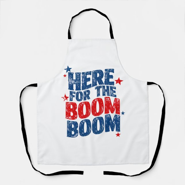 Tablier Ici pour The Boom 4 juillet Fête patriotique  (Recto)