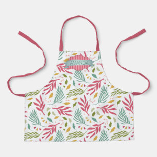 Tablier ID Motif de feuilles éparpillées d'été387