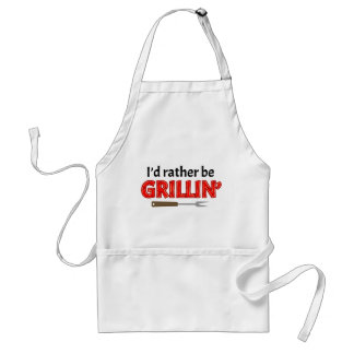 Tablier I'd Rather Be Grillin' BBQ Grilling Grill Master