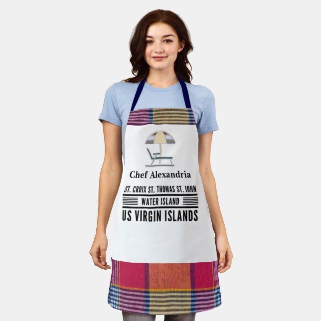 Tablier Îles Vierges américaines Madras Caraïbes Personnal (Porté)