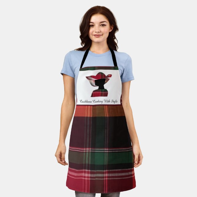 Tablier Îles Vierges Caraïbes Madras Élégante Dame (Porté)
